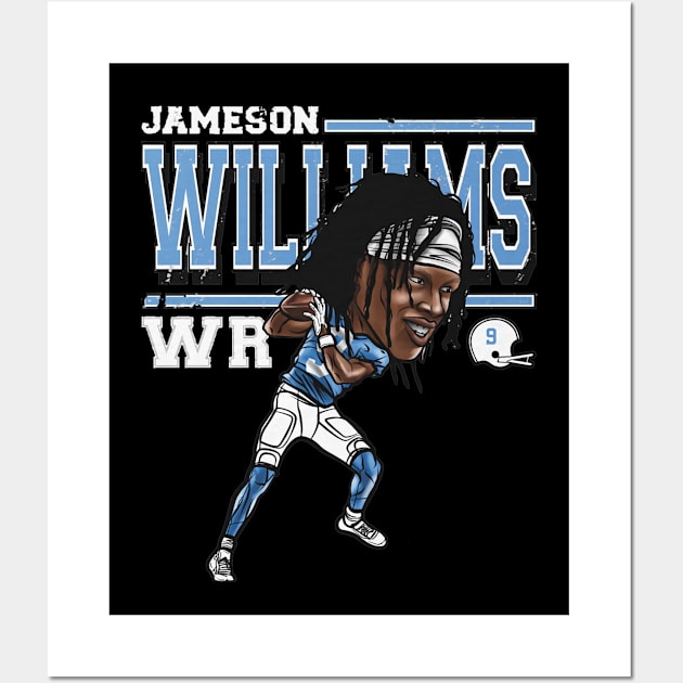 Jameson Williams Detroit Cartoon Wall Art by danlintonpro